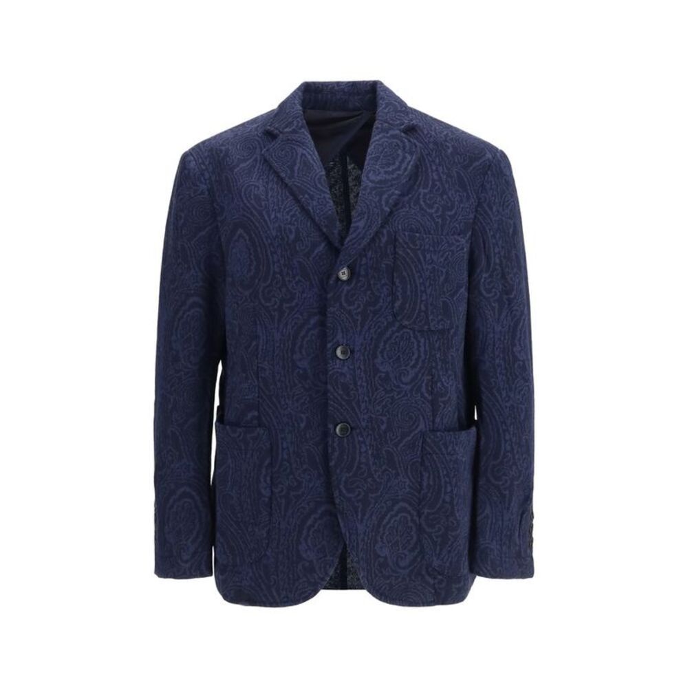Etro Blue Wool Oves Aries Men's Jacket
